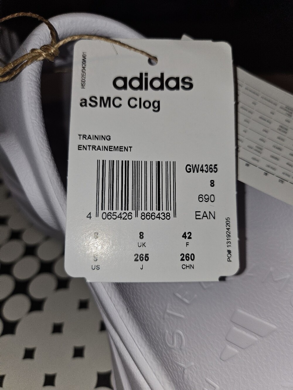 adidas White aSMC Slip-On Clog